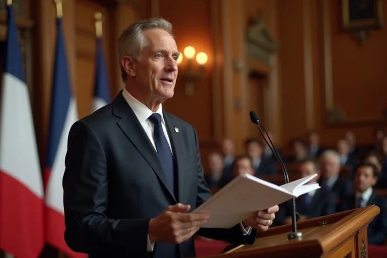 Officier d'état civil lisant l'acte de mariage lors d'une cérémonie officielle en mairie
